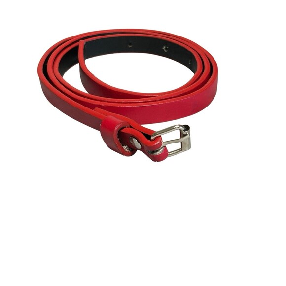 VTG Unbranded skinny belt red Size Small/ Large Y2K Festival Event Cross play - Picture 1 of 6